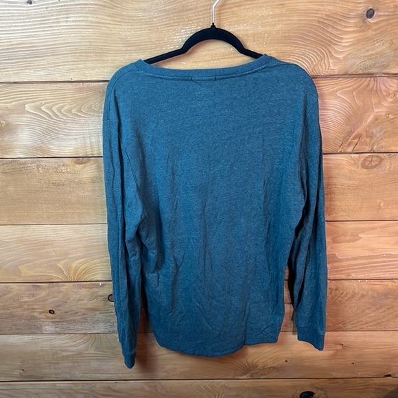 Marine Layer Men’s Long Sleeve Henley Shirt Double knit Forest Green M/L‎ button - Picture 6 of 8